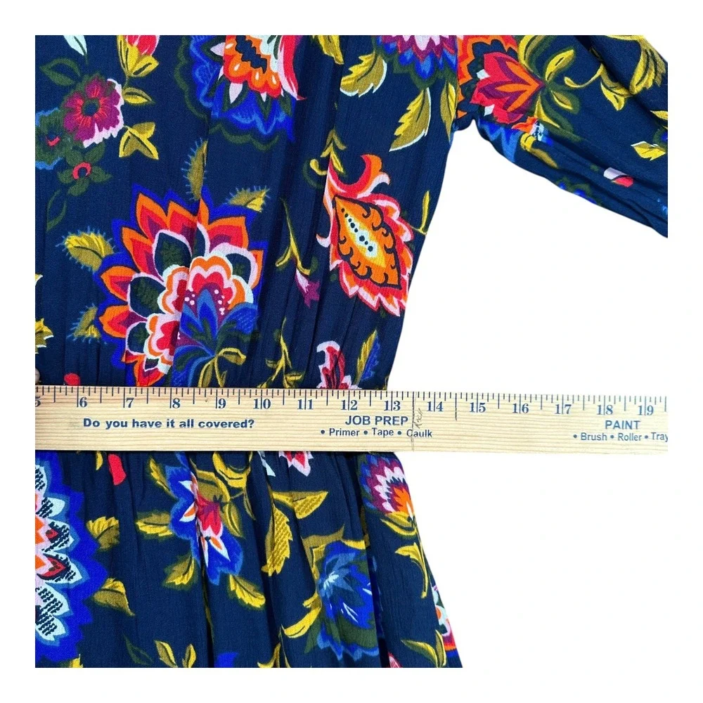 Old Navy NWT Women's S Small Boho Floral Dress Peasant Gypsy Swing Midi - Picture 9 of 15